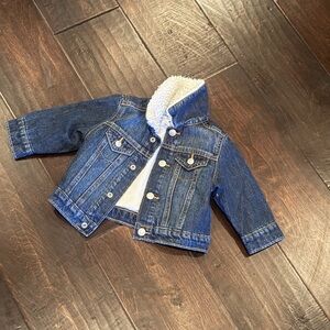 Old Navy Blue Denim Kids Jacket with Sherpa Lining